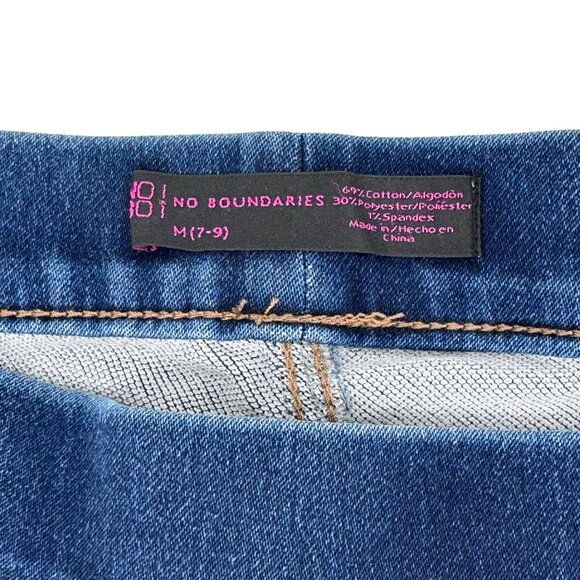 No Boundaries Skinny Jeans M(7-9) Cotton Polyester Spandex Blue Denim - Picture 4 of 8